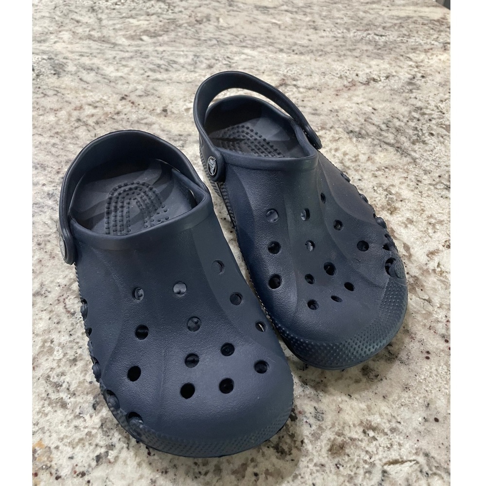 Crocs Baya Clogs Navy Blue Slip‎ On Comfort Sandals Mens 5 Womens 7